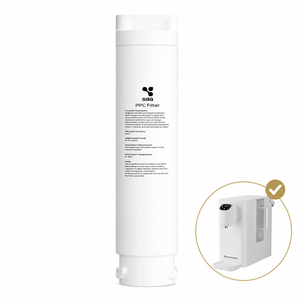 Ciarra x Susgreenable PPC Pre-Filter Cartridge for SGIWDRO4-W | PP + Carbon Composite | Sediment & Chlorine Reduction SGPPCF04
