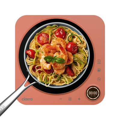 CIARRA Donut Portable Single Induction Hob 2000W with 4H Timer | Orangina