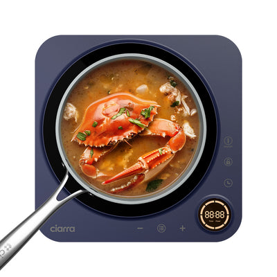 CIARRA Donut Plug in Portable Single Induction Hob 2000W with 4H Timer | Midnight Dream