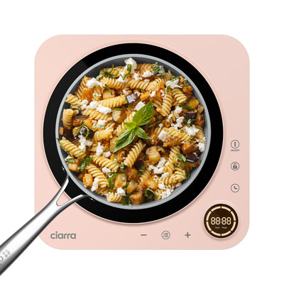 CIARRA Donut Portable Single Induction Hob 2000W with 4H Timer | Sakura Candy