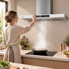 CIARRA 90cm T-Shaped Cooker Hood with Gesture Control, A+++ Energy Rating CBCW9102-W - Ciarra Appliances Global