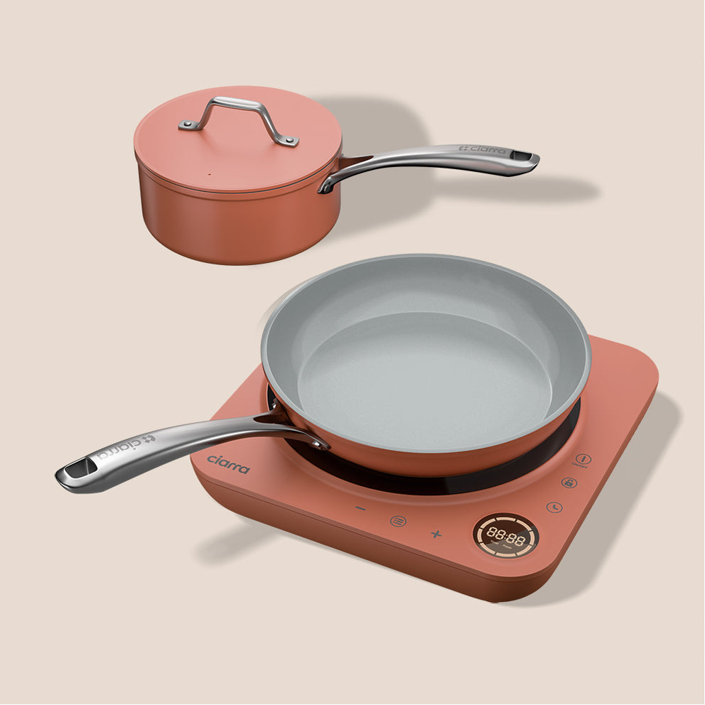 Ciarra Kitchen VersaCook Trio : Donut Induction Cooktop & Cookware Mini Duo
