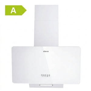 Exaustor de cozinha CIARRA inclinado de 60 cm em vidro preto fosco, classe energética A+++, controlo duplo por gestos e tátil, capacidade de extração de 710m³/h, convertível CBCB6736A