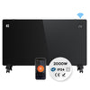 CIARRA 2000W WiFi electric radiator in black with X-shaped aluminium heating element and smart app control