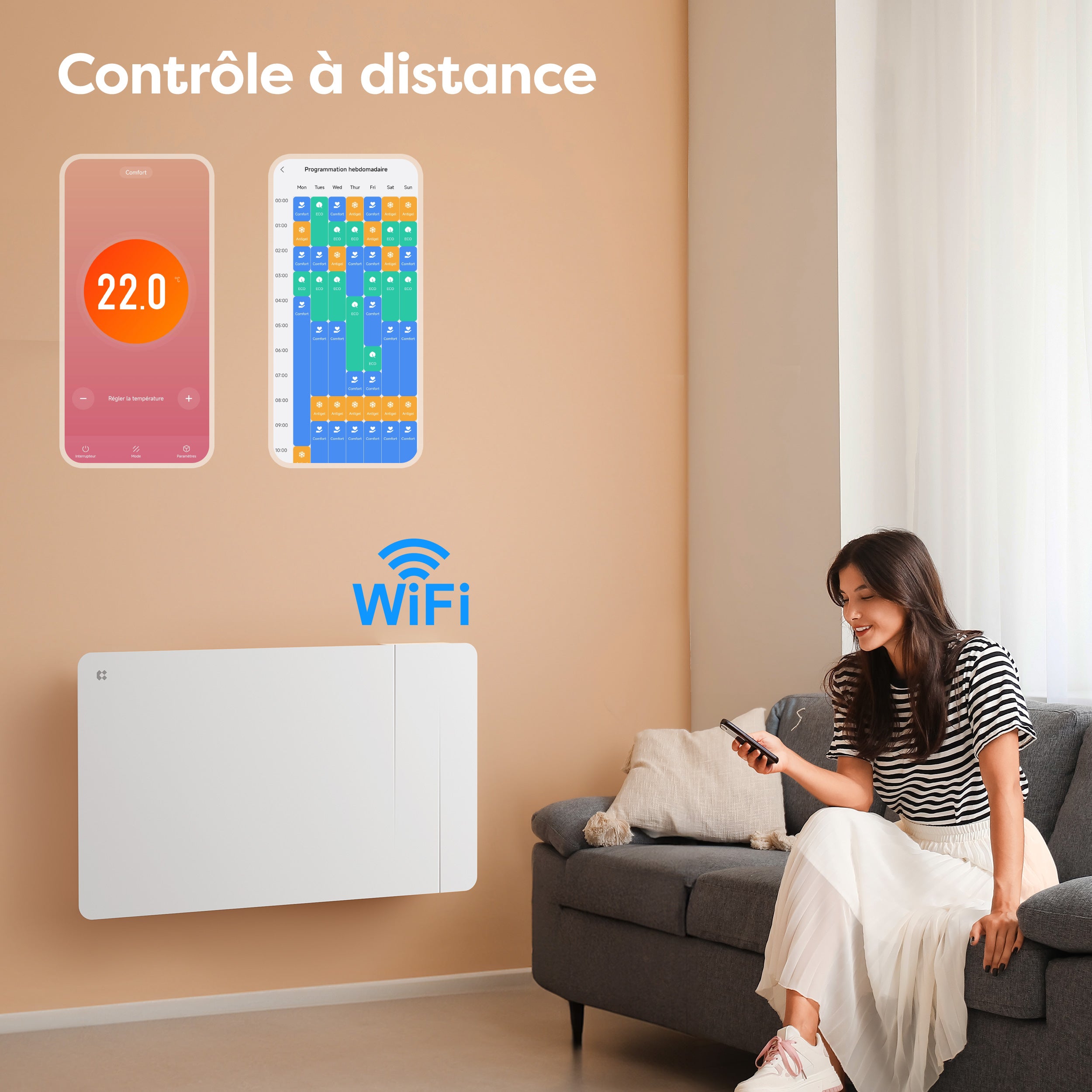 Radiateur soufflant mural