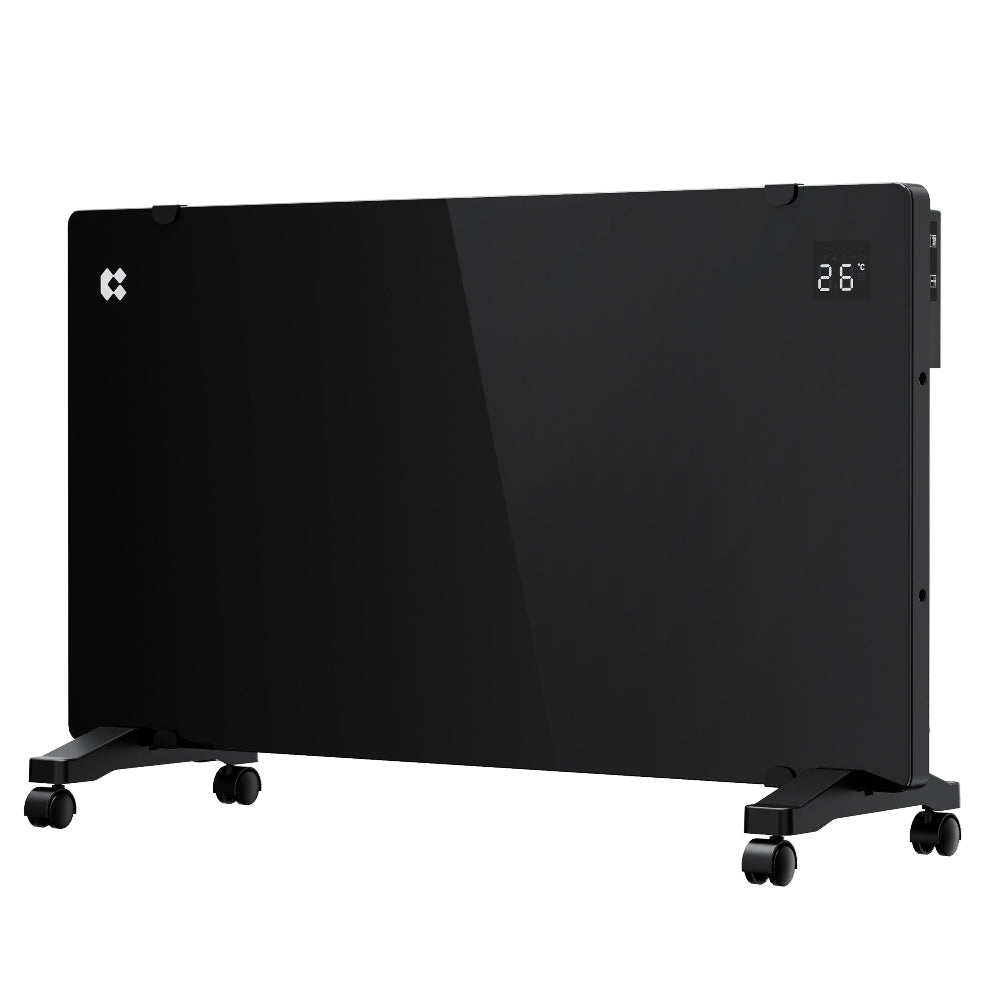 CIARRA 2000W WiFi Electric Radiator in Black with X-shaped Aluminium Heating Element