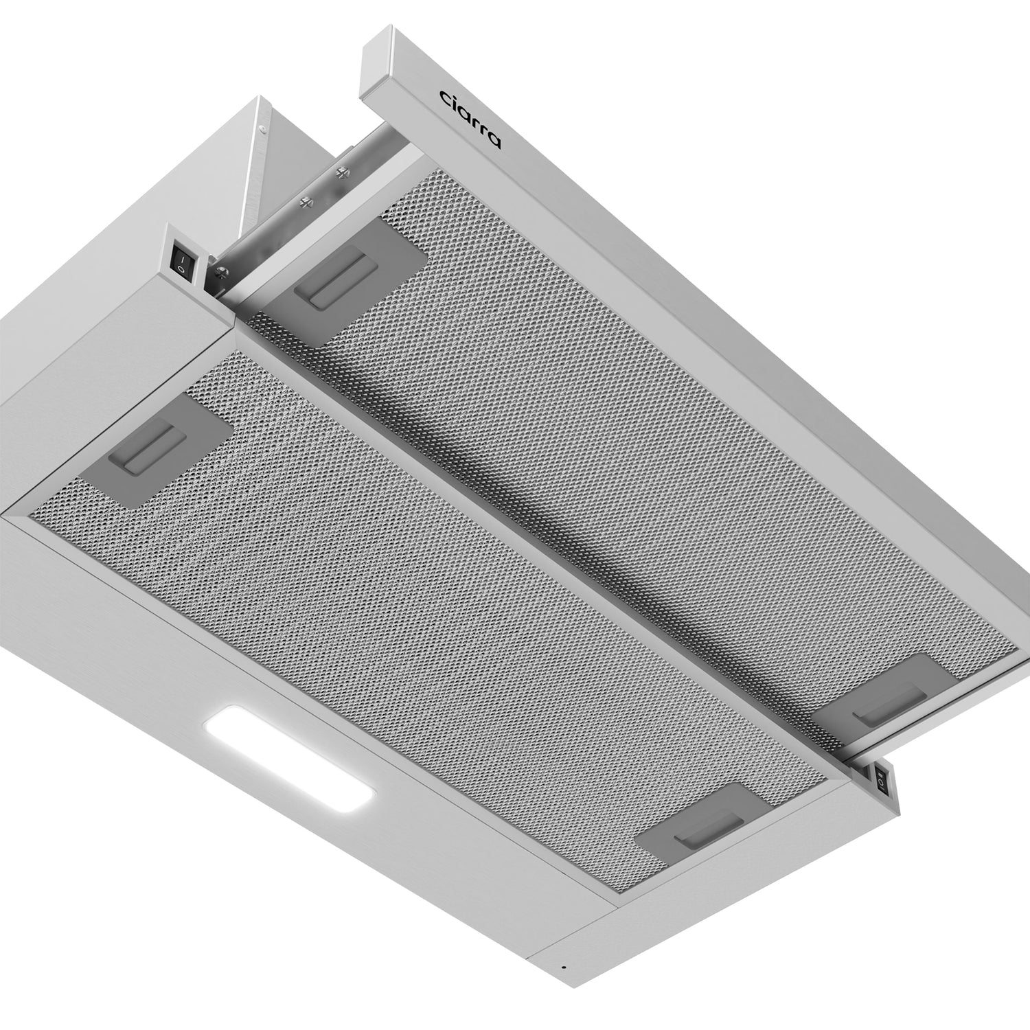 CIARRA 60cm Integrated Telescopic Cooker Hood with 2-speed Extraction CBCS6906D-OW - CIARRA