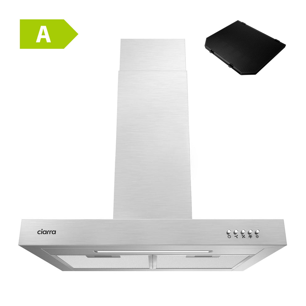 CIARRA 60cm Wall Mount Cooker Hood with 3-speed Extraction CBCS6125-OW - CIARRA
